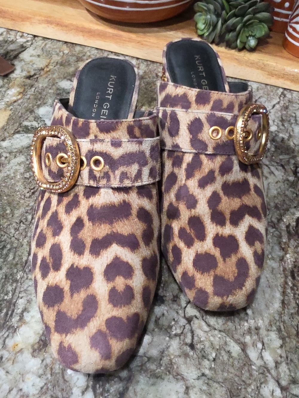 Kurt Geiger Leopard Mules